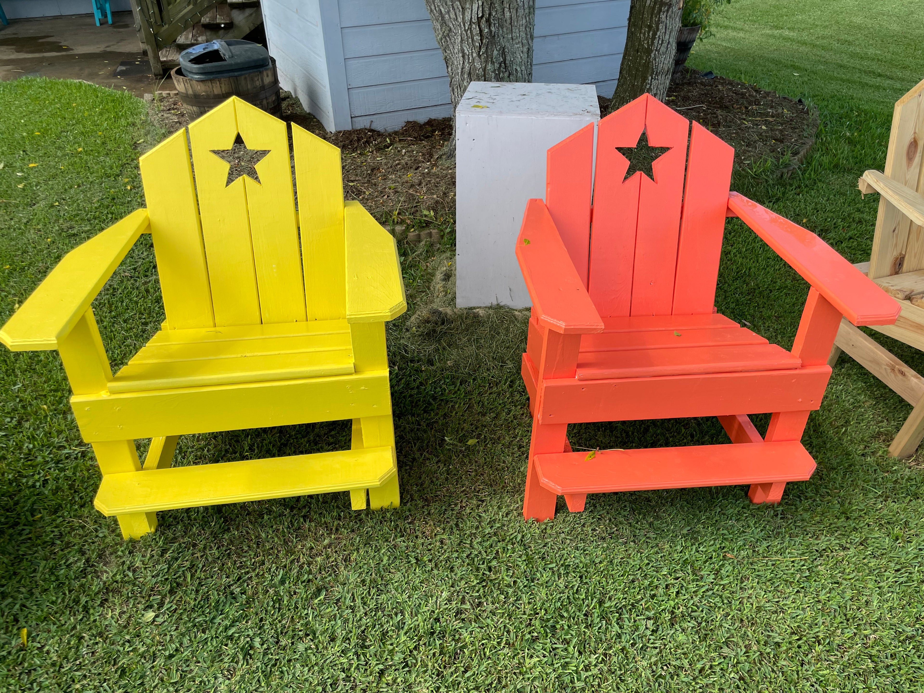 Nautical Captain's High-Seated Adirondack Chairs