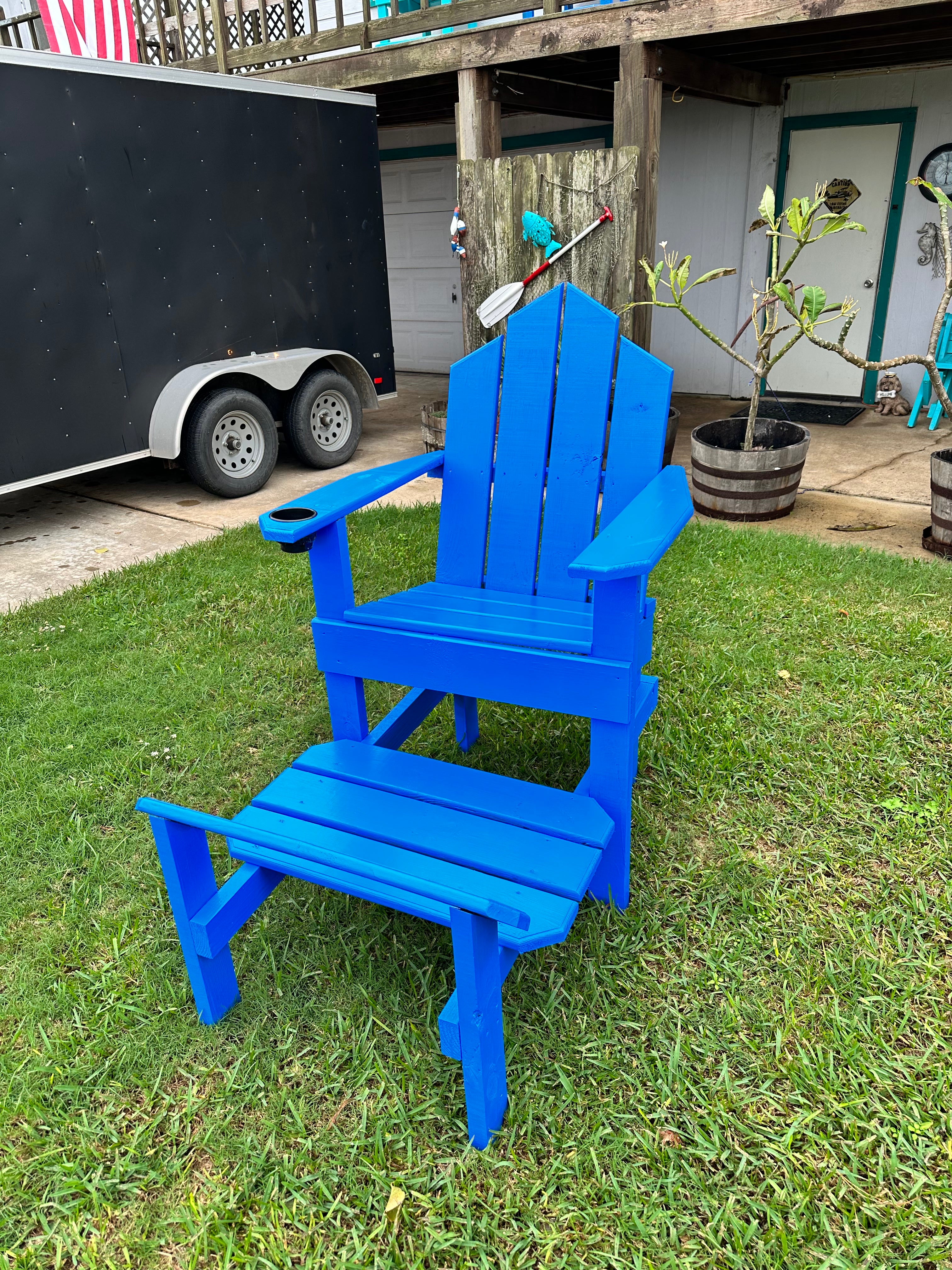 Handcrafted Coastal Captain's Adirondack Chair