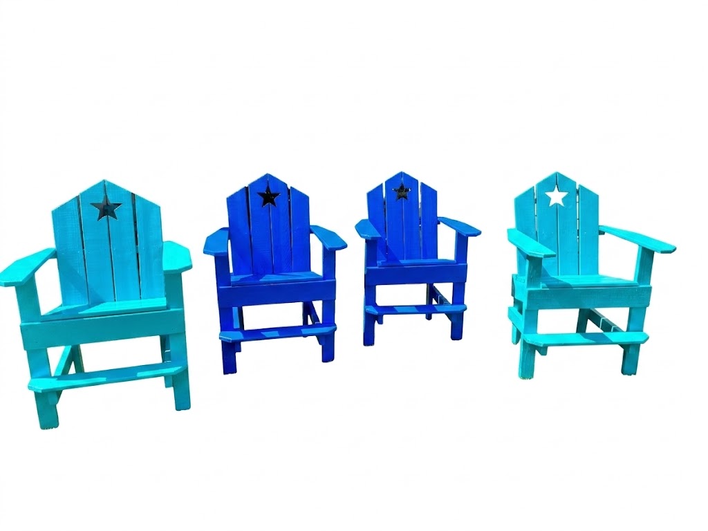 Nautical Captain's High-Seated Adirondack Chairs
